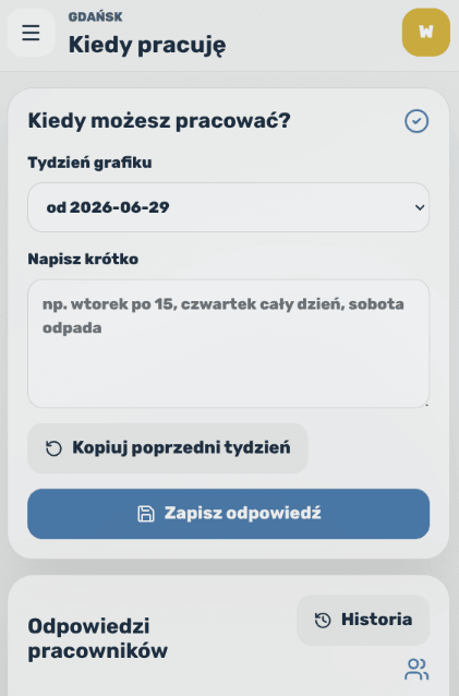 Ekran dyspozycyjności w Veldii